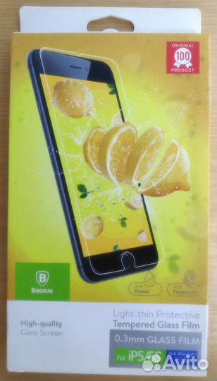 Защитное стекло Baseus iPhone 5 / 5S / SE