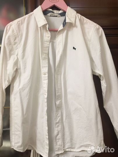 Белая рубашка с длинным рукавом для мальчика