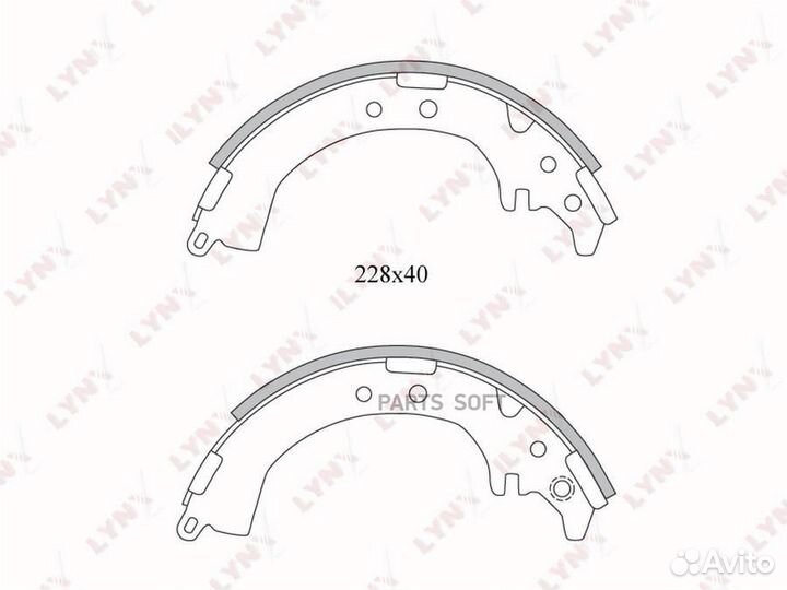 Lynxauto BS7507 Колодки тормозные барабанные зад