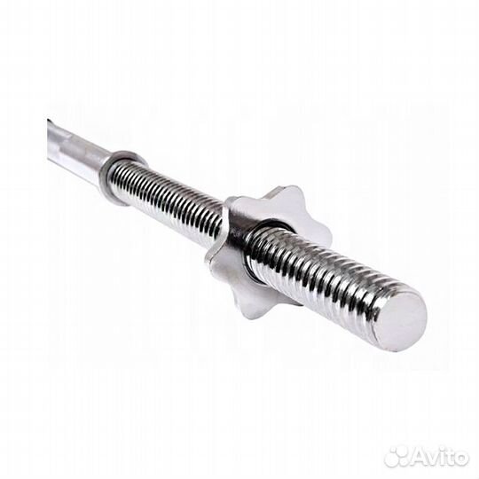 Гриф прямой 120 см для тяжёлой атлетики хром гайки