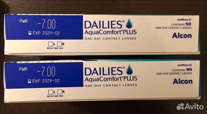 Линзы Dailies AquaComfort Plus -7.00 90 шт