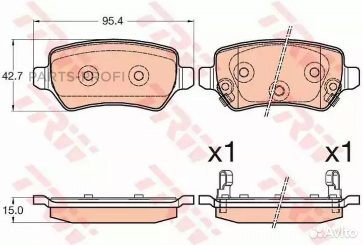 TRW GDB3585 GDB3585 колодки дисковые задние KIA CeedPro 12