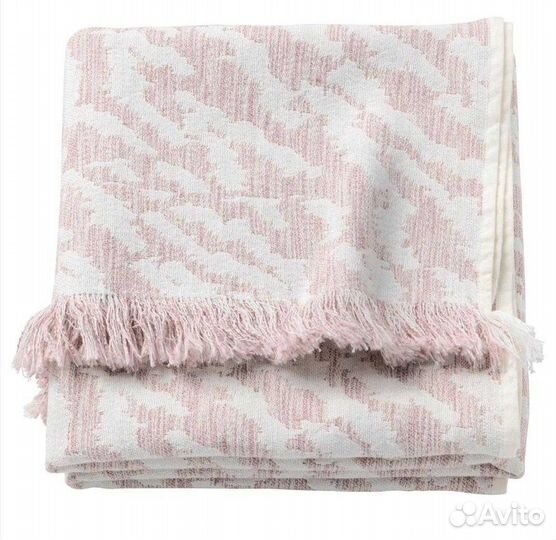 Плед икеа Kapaster новый розовый Жаккард