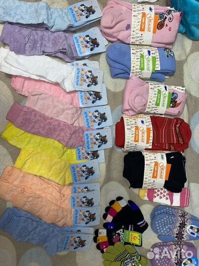 Детские вещи колготки шапки носки хлопок