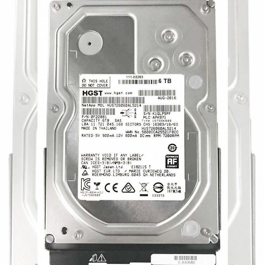 [111-03283] Жесткий Диск Network Appliance E-X4064b 6tb 7200 111-03283