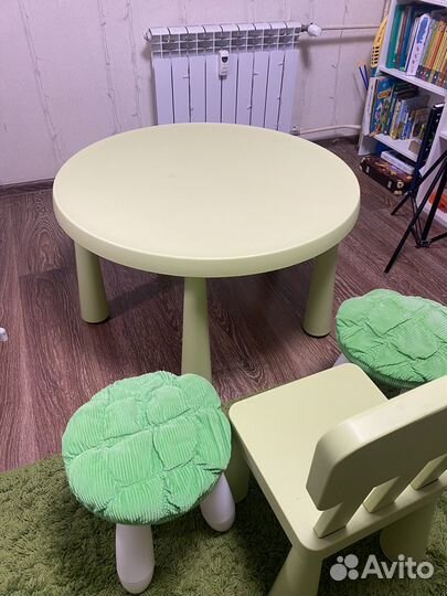 Детский стол и стулья IKEA mammut