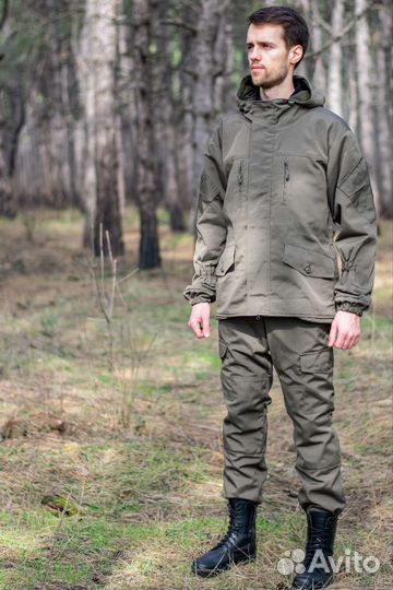 Костюм горка-5 на флисе серый