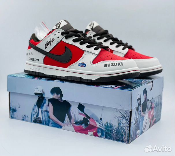 Nike SB Dunk air low 1 красно-белые разм. 39