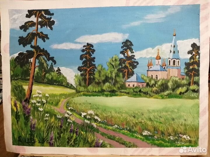 Картина акрилом на холсте 