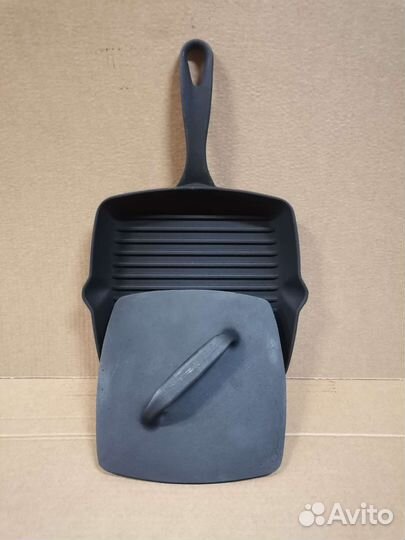 Сковорода чугунная гриль. 26 см. Сковорода гриль