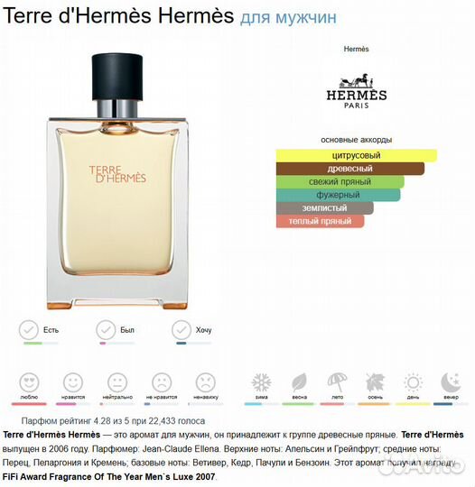 Hermes Terre D'Hermes распив 10мл