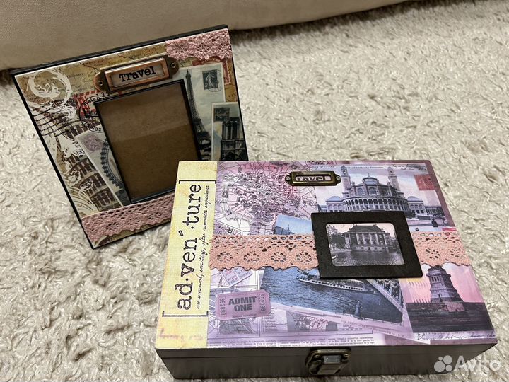 Шкатулка для украшений + рамка для фото