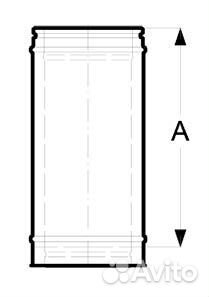 Элемент трубы 500 мм 250/300 Schiedel Permeter 25 черный RAL 9005, 1.00 шт