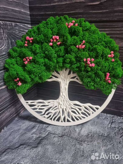 Панно,картина,декор со мхом