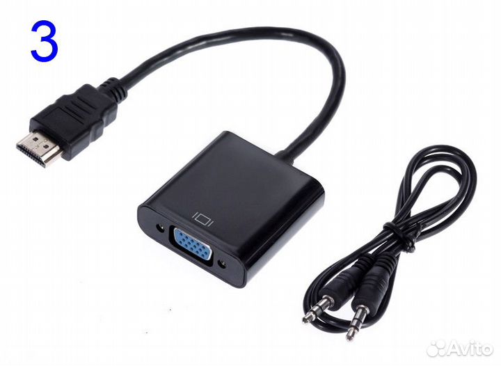 Переходник (адаптер, конвертер) hdmi, VGA, тюльпан