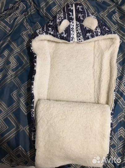 Конверт в коляску на овчине