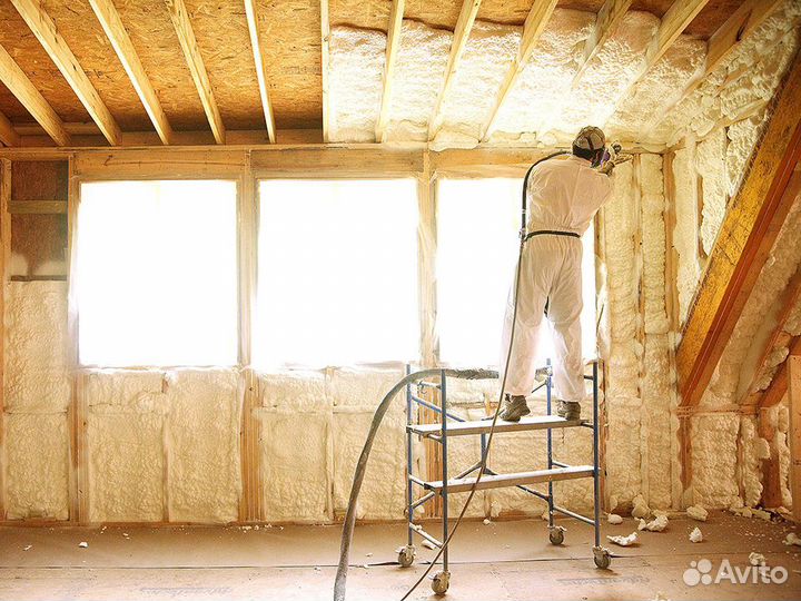 Утепление Пенополиуретаном и Гидроизоляция Жидкая