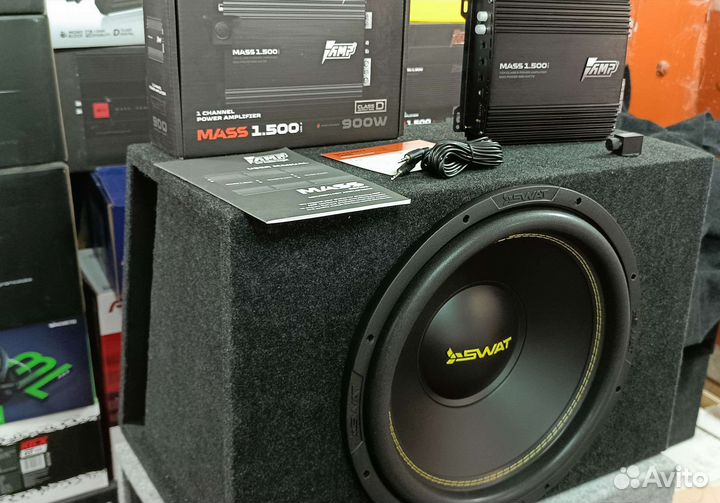 Сабвуфер Swat 15 дюймов с усилителем