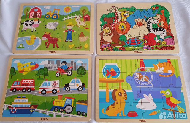 Развив. деревянные пазлы 