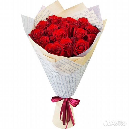 Букет из 15 роз Клубника Премиум 50 см