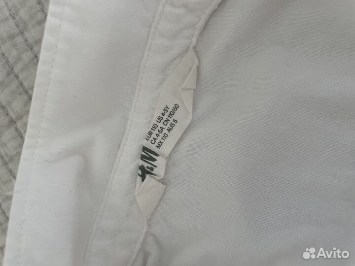 Рубашка h&m 4/5 лет