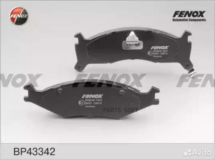 Fenox BP43342 BP43342 колодки дисковые передние\ K