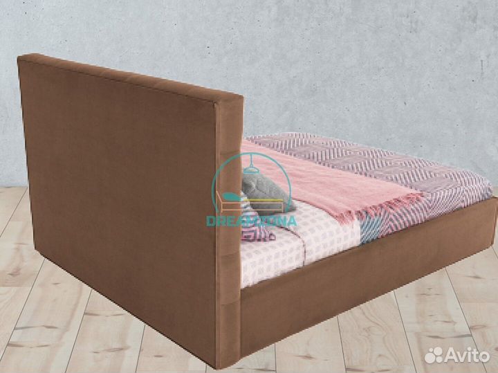 Кровать Кайли с мягким изголовьем под заказ