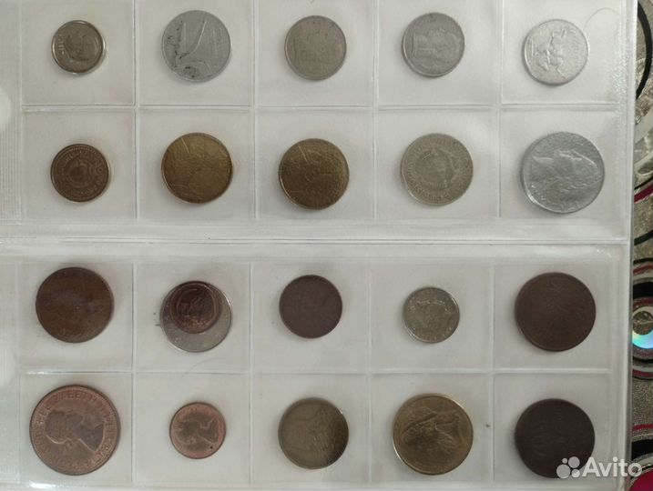 Коллекция монет разных