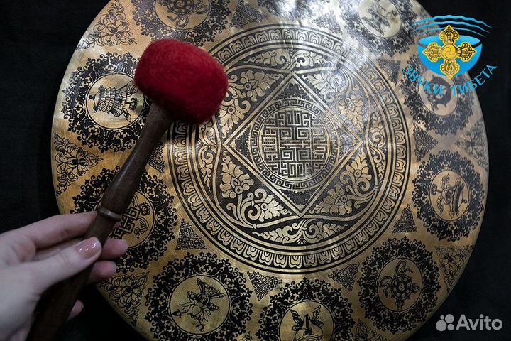 Непальский гонг - Благоприятные Символы - 40 см