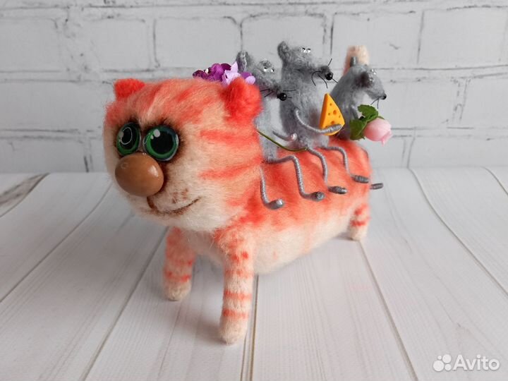 Кот+мышки дружба. Коллекция интерьерных игрушек