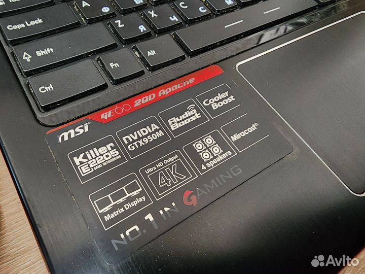 Игровой MSI Core i7, GTX950m, озу12Gb, SSD, IPS