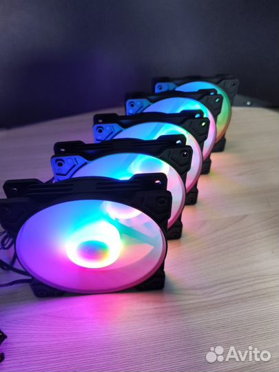 5 вентиляторов RGB для пк лот