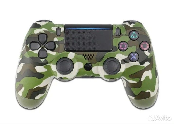 Геймпад беспроводной для PS4, Камуфляж зеленый