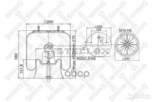 90-26192-SX пневмоп. со стак4022NP05 порш.Плас