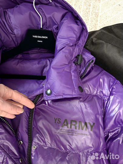 Длинный пуховик Yves Salomon оригинал