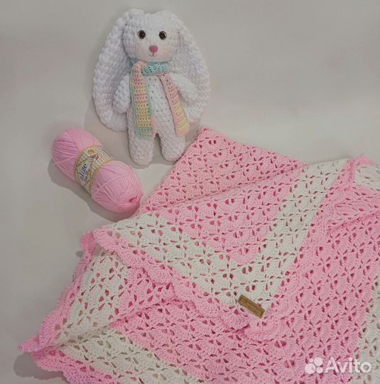 Пледы детские вязаные