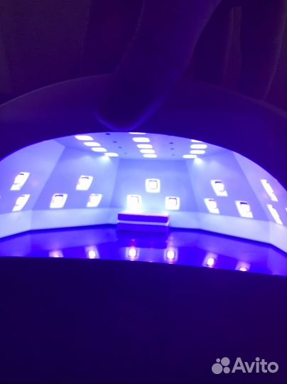 Уф LED лампа для ногтей(база и лак нюд)оригинал