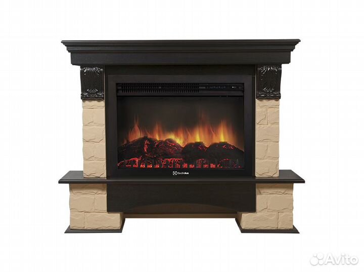 Портал Firelight Forte 30S камень бежевый, шпон т