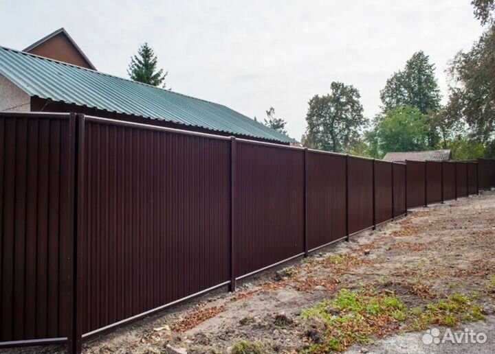 Забор из профлиста качественно работа по договору