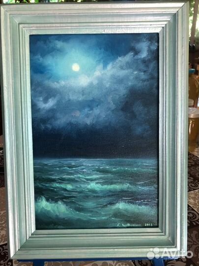 Морской пейзаж « Приближение грозы» 20 на 30 см