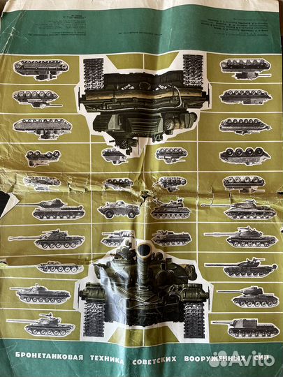 Комплект плакатов Бронетанковая техника вс СССР