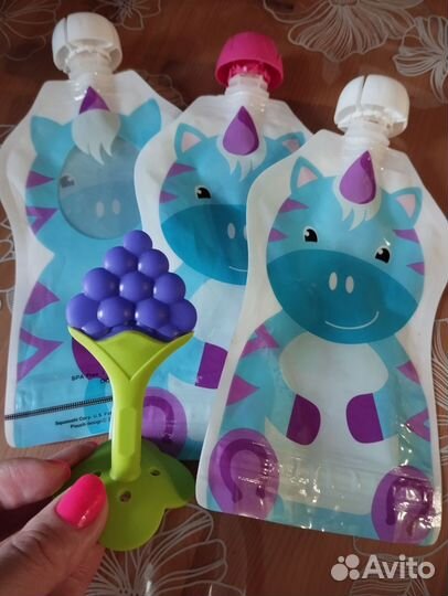 Многоразовые зип-пакеты+грызунок+ слювчик