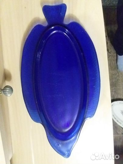 Селедочница СССР цветное стекло