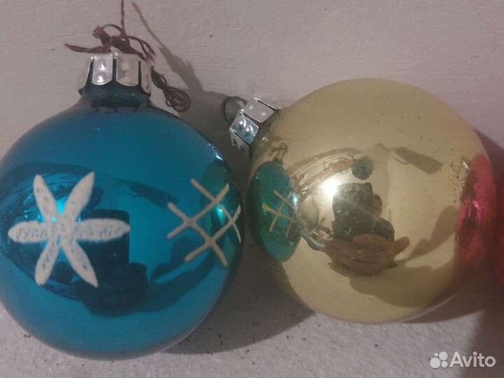 Елочные игрушки СССР стекло