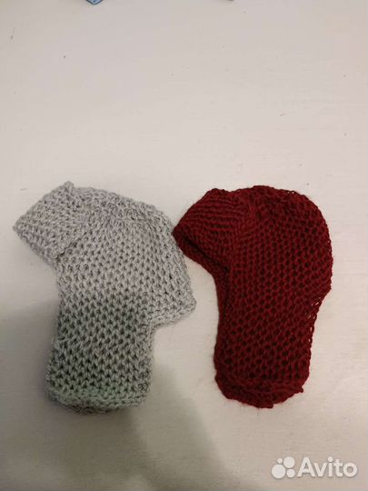 Шапка ушанка женская вязаная