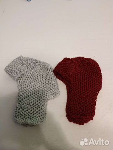 Шапка ушанка женская вязаная