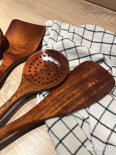 Набор кухонный дерево 5 предметов подарок 8 марта