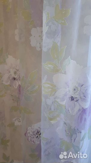 Две тюли с карнизами