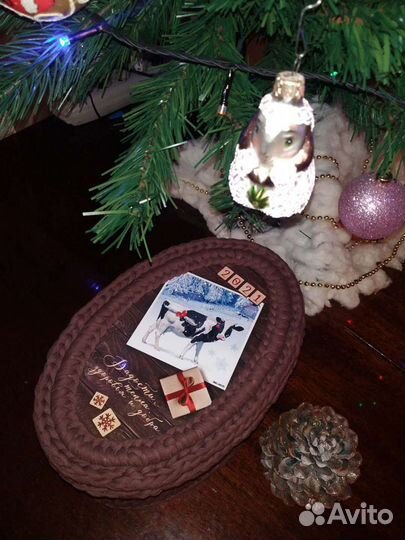 Корзинка интерьерная с крышкой