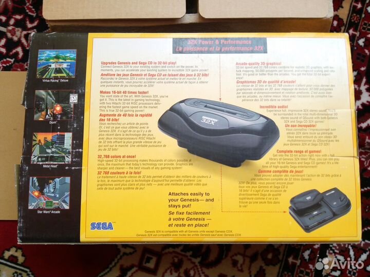 Add-on Sega 32X ntsc-U для Sega Genesis I/II NEW